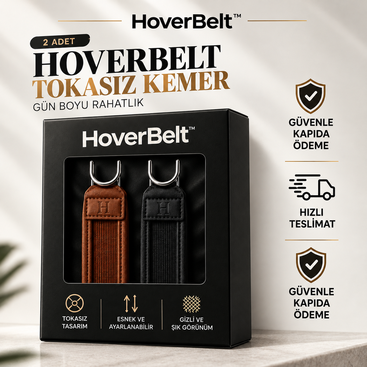 HoverBelt UltraFlex Tokasız Kemer