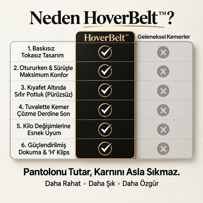 HoverBelt UltraFlex Tokasız Kemer